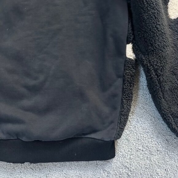 Diesel S-Aldy Sweatshirt Faux Fur Fleece Jacket - White, cream and black -Size M - Picture 10 of 14